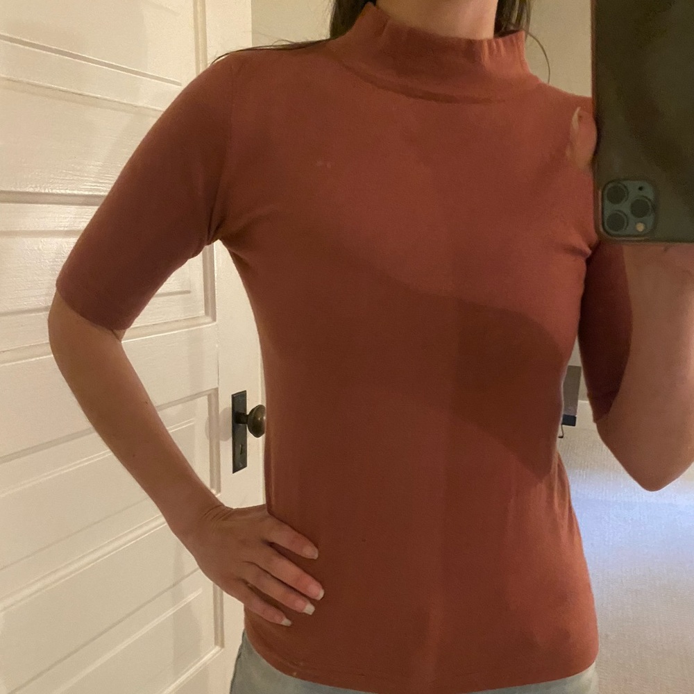 Vici elbow length mock turtleneck sweater